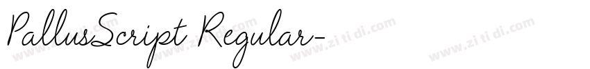 PallusScript Regular字体转换